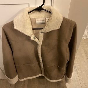 Alfred Dunner Tan/fake fur Jacket